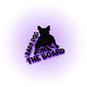 Baby dog on board